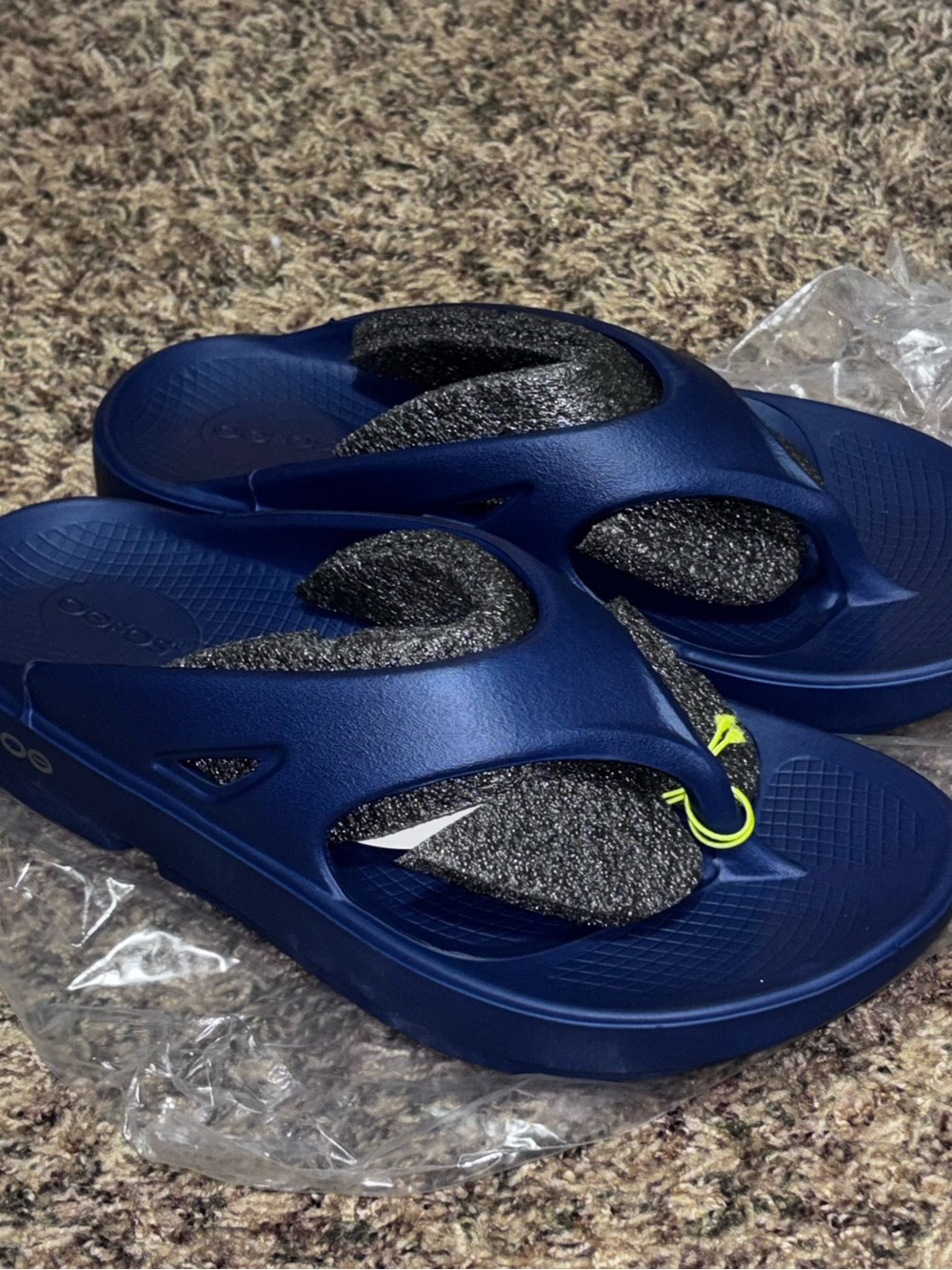 OOFOS OOriginal Recovery Sandals Navy Blue Mens 7 Women’s 9 EU 40 Flip Flops